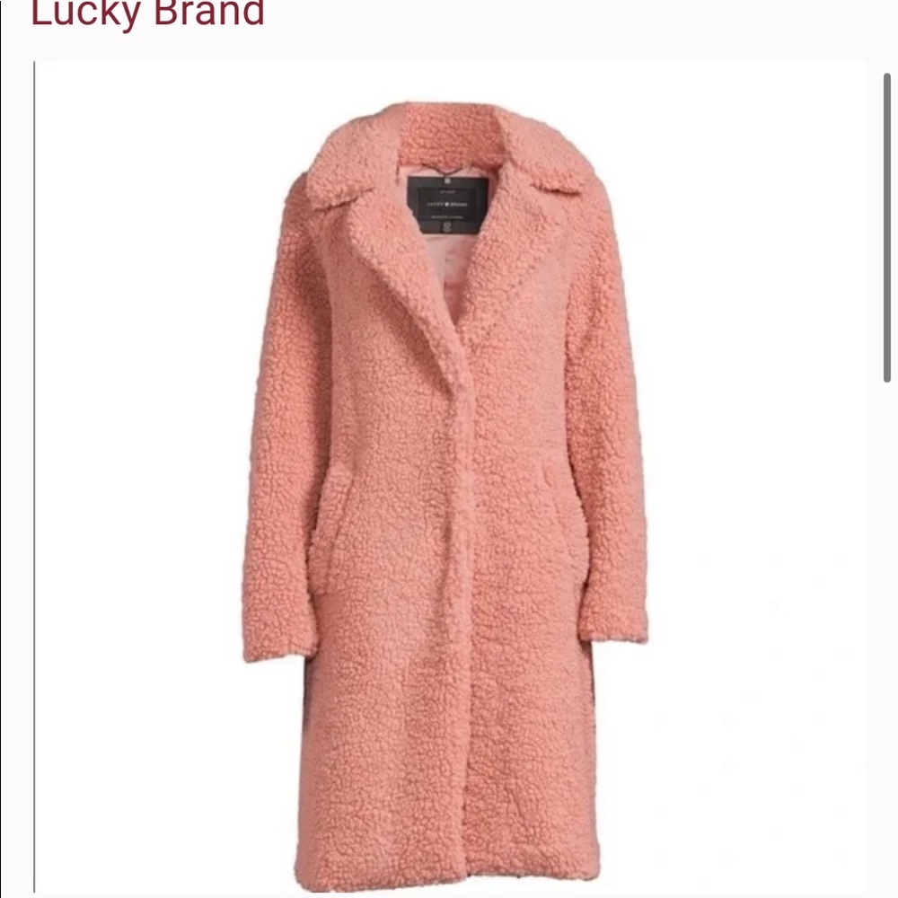 Pink Sherpa Coat